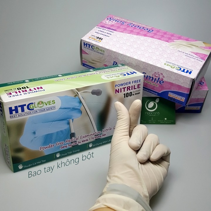 Bao tay không bột hộp 50 cái