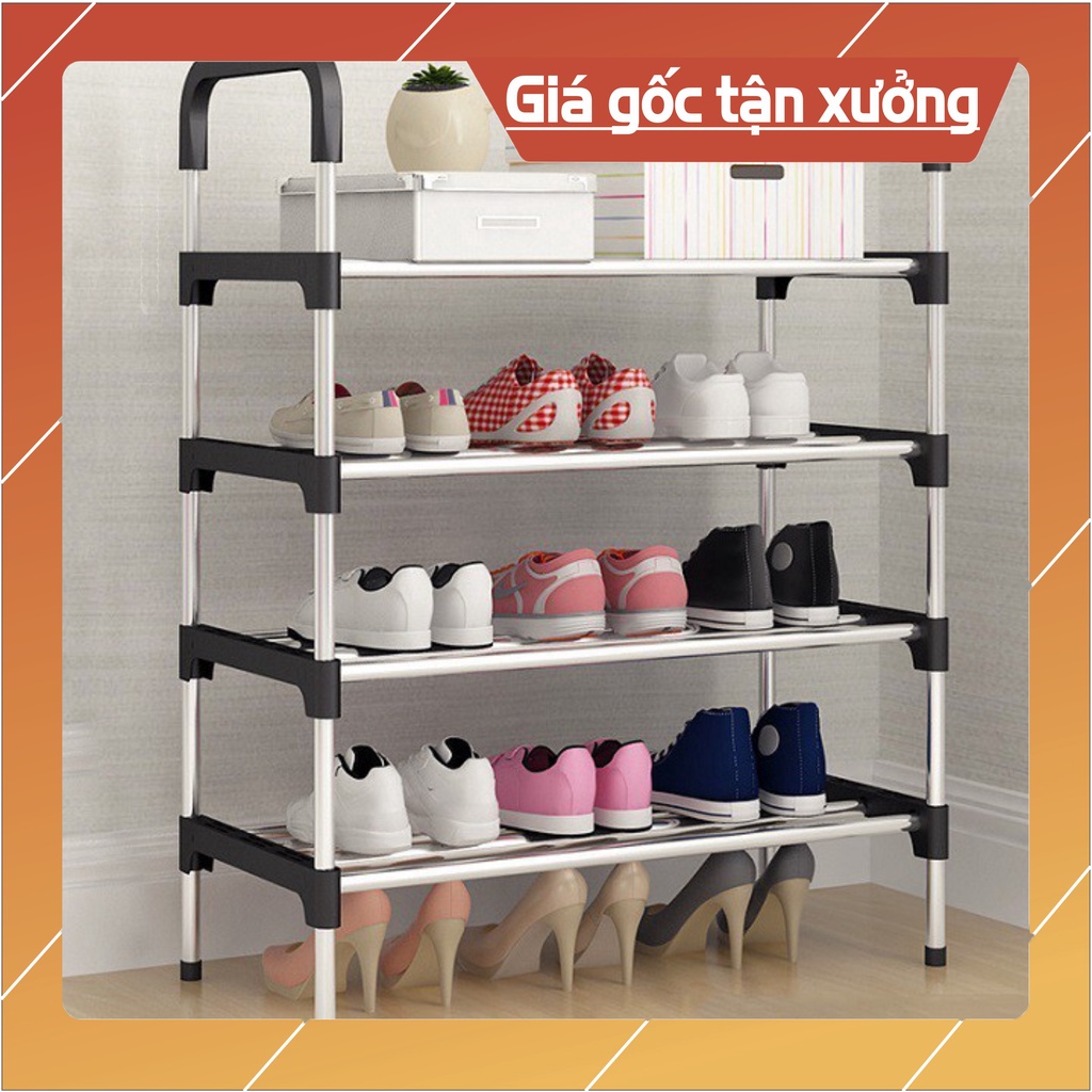 Kệ giày 5 tầng để giày dép lắp ghép thông minh bằng nhựa và inox 88233 gia dụng store