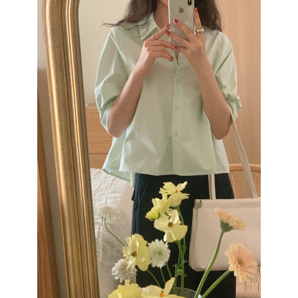 Áo Sơ Mi Tay Ngắn Dáng Rộng Phong Cách Thời Trang Hàn Quốc 2022