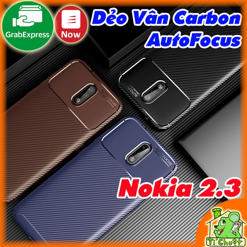 [Ảnh Thật] Ốp Lưng Nokia 2.3 AutoFocus Vân 3D Carbon Chống Sốc