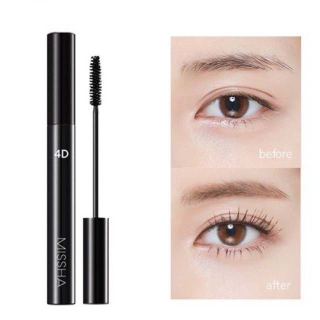 Mascara dài cong mi tự nhiên Missha The Style 4D