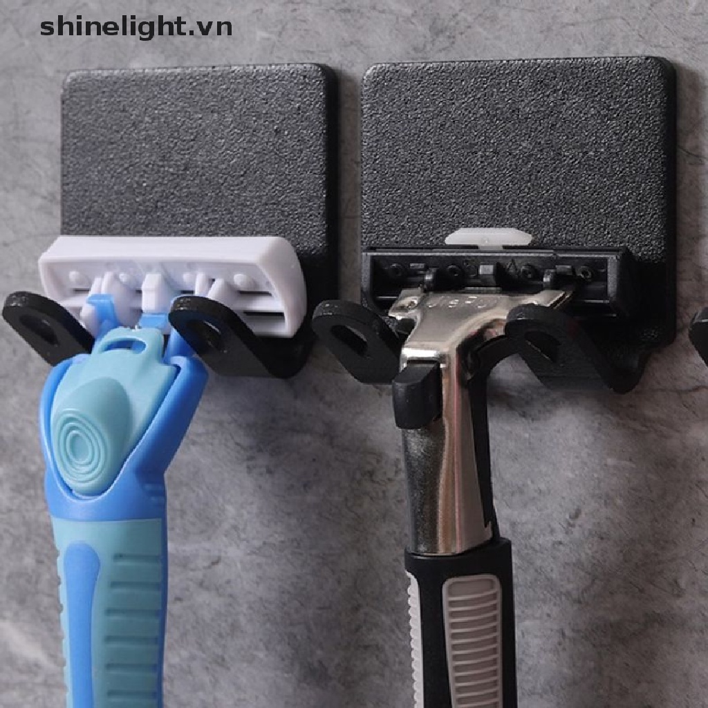 Set 2 Móc Treo Dao Cạo Râu Gắn Tường Nhà Tắm Tiện Dụng