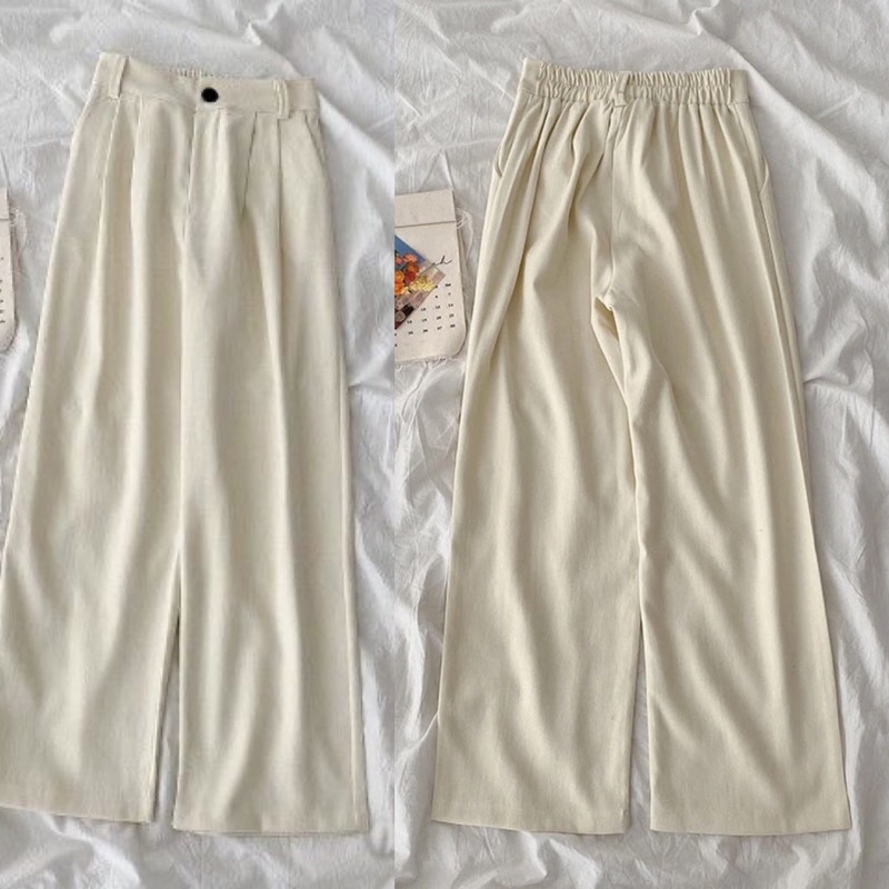 Quần Ống Rộng Cạp Cao - Quần Ống Suông Hack Dáng Siêu Đẹp (Ảnh thật ở cuối) | BigBuy360 - bigbuy360.vn