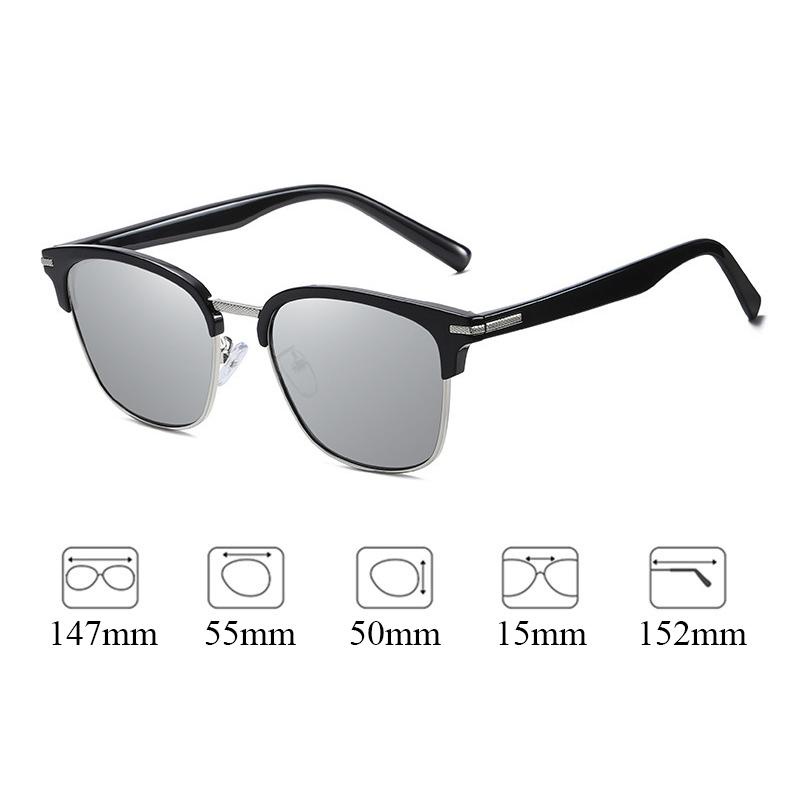Kính râm phân cực vuông Club Master nam nữ 5813 [Có sẵn] [Ảnh thật]