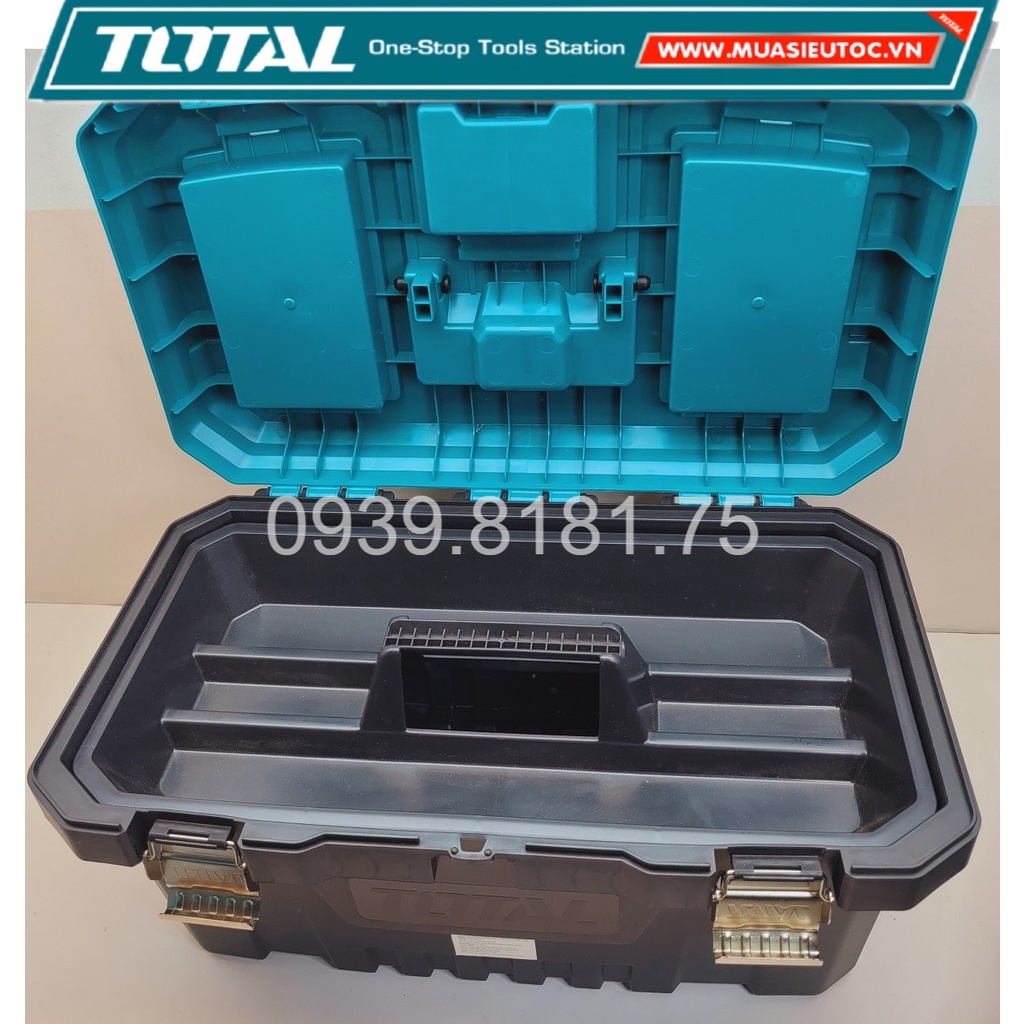 Hộp nhựa đựng công cụ 17'' Total TPBX0172 TPBX0171 Thùng khay đồ nghề đựng dụng cụ linh kiện điện tử, ốc vít tháo lắp