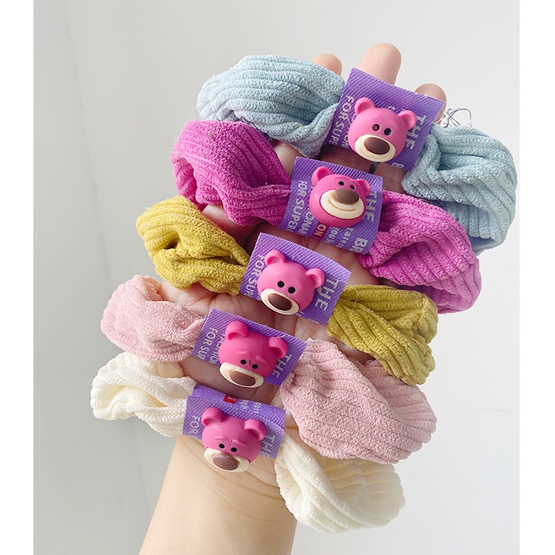 Cột tóc scrunchies gấu dâu tây Lots-o'-Huggin 'Bear Mua Tất (muatatshop)