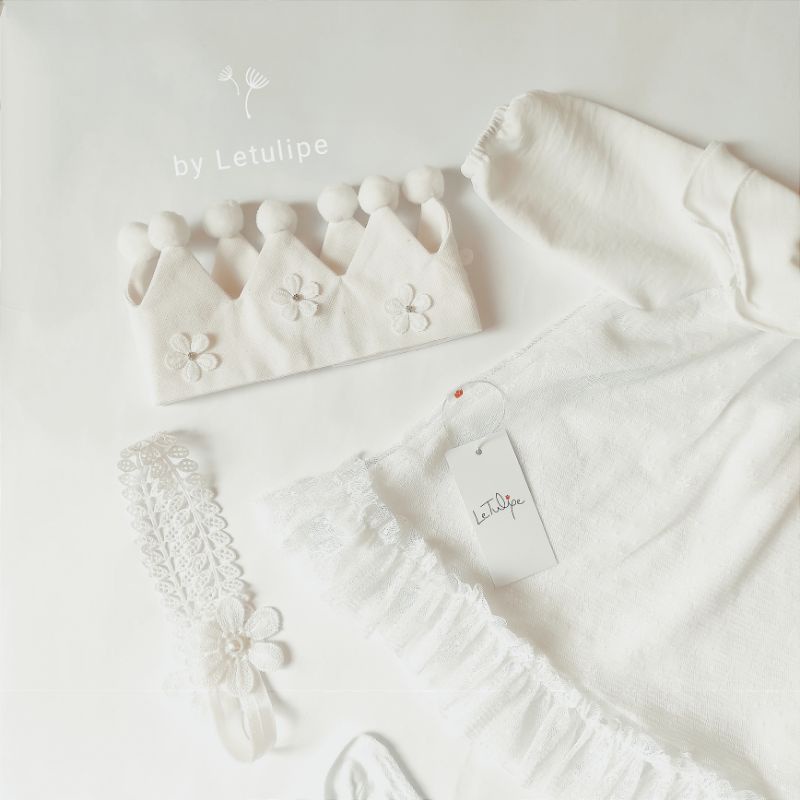 Váy ren công chúa phong cách Hàn Quốc cho bé gái sơ sinh