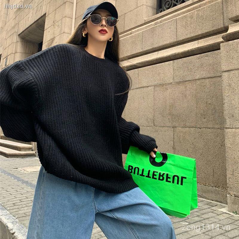 Áo sweater dày dặn dài tay cổ tròn dễ phối đồ thời trang mùa thu và đông kiểu Hàn Quốc cho nữ | BigBuy360 - bigbuy360.vn