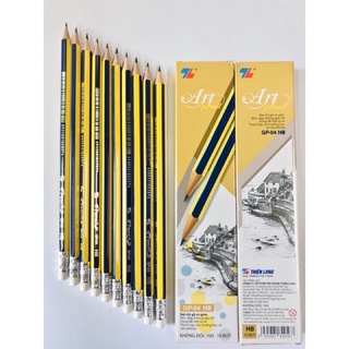 Hộp 10 cây bút chì 2b thiên long nhiều màu