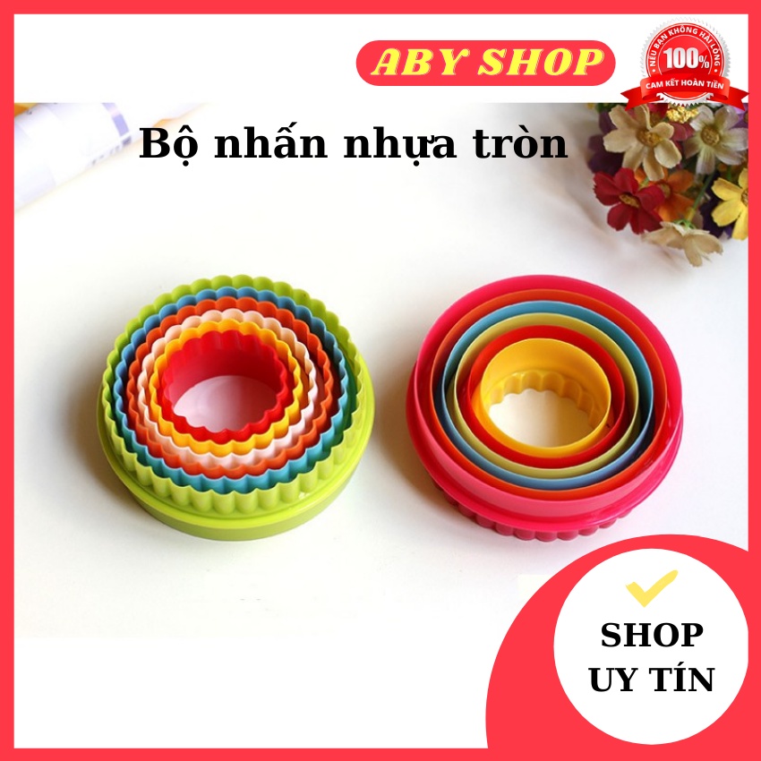 Bộ nhấn nhựa tròn ⚡ HÀNG CAO CẤP ⚡ bộ nhấn nhựa tròn răng cưa chất liệu an toàn dễ sử dụng