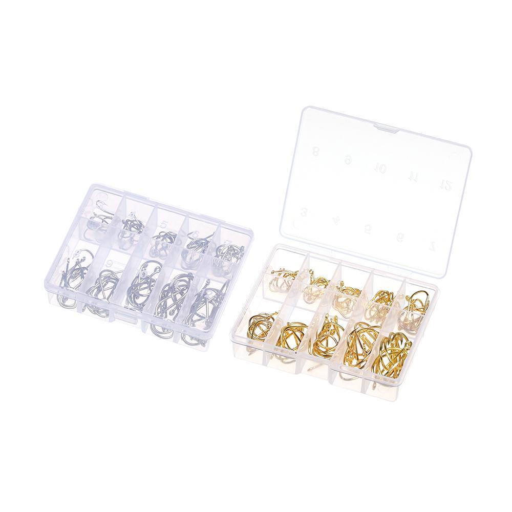 Set 100 Lưỡi Câu Cá Bằng Thép Carbon 10 Kích Cỡ