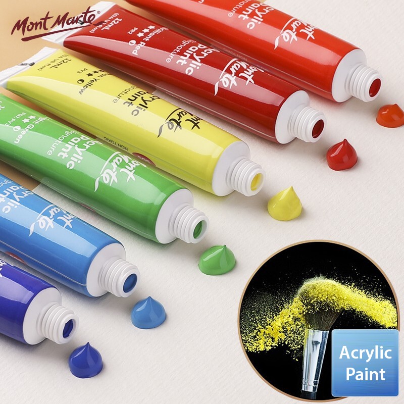 Bộ 18 Màu Acrylic Mont Marte x 12ml -  Acrylic Paints Signature - PMHS0033