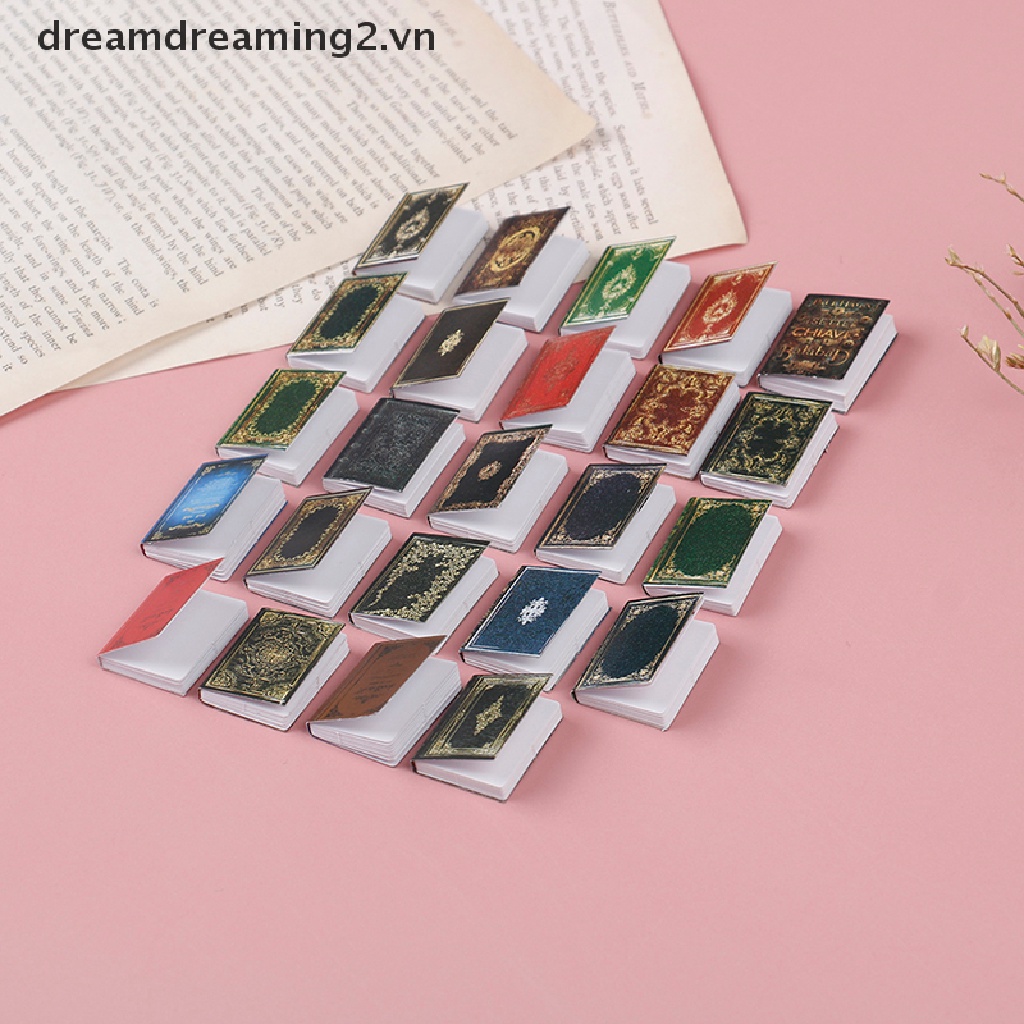 Bộ 3 Mô Hình Sách Cổ Điển Tỉ Lệ 1: 12 Trang Trí Nhà Búp Bê