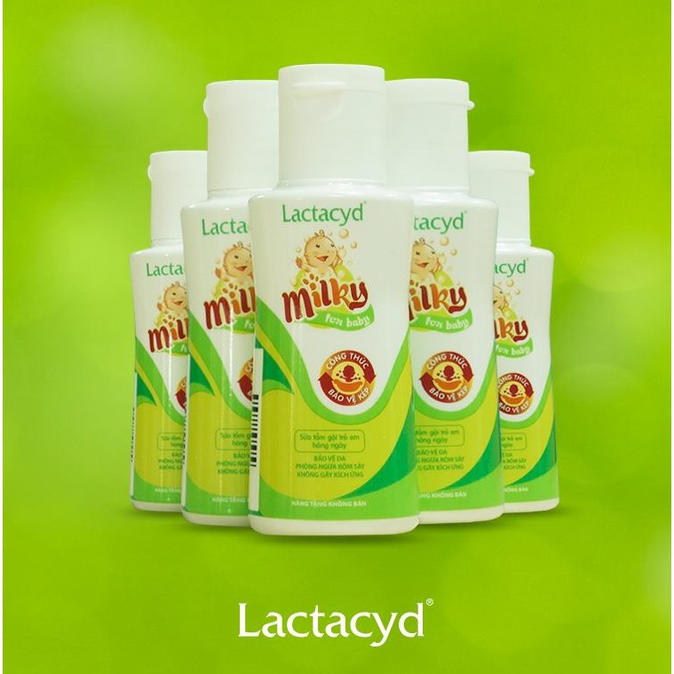 Sữa tắm gội trẻ em Lactacyd milky 250ml ,Lactacyd BB 250,300ml trị rôm sẩy cho bé