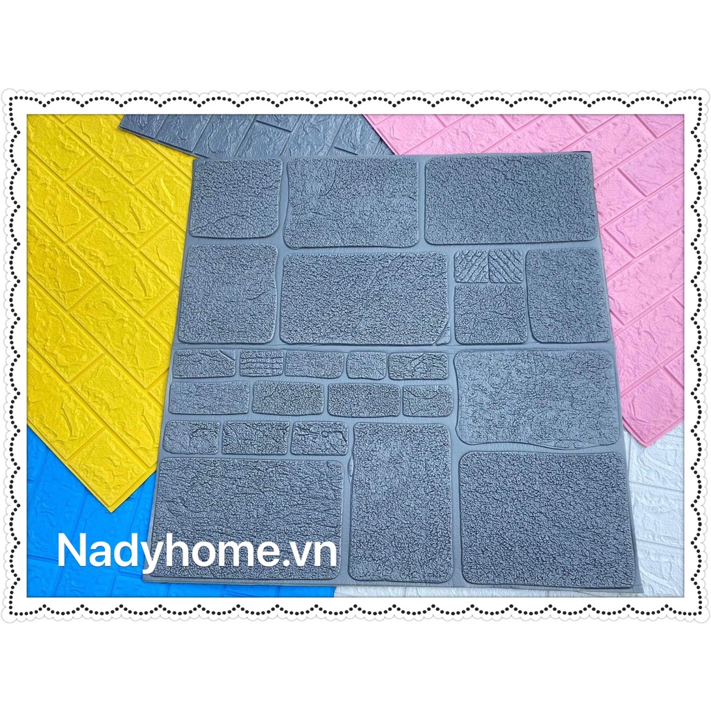 Xốp Dán Tường 3D cao Cấp Hoa Văn Bê Tông Nhám. Dày nhất thị trường.