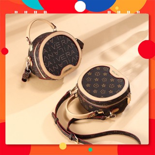 Túi Xách Hộp Tròn Lanvera ❤️ ĐỔI TRẢ TRONG 7 NGÀY ❤️ Túi Đeo Chéo Nữ Da PU cao cấp, sang trọng, cá tính MR155