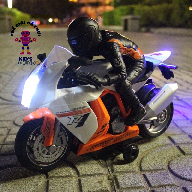 [HOT] Xe Moto Điều Khiển Từ Xa Bốc Đầu Pin Sạc Cho Bé TPHCM