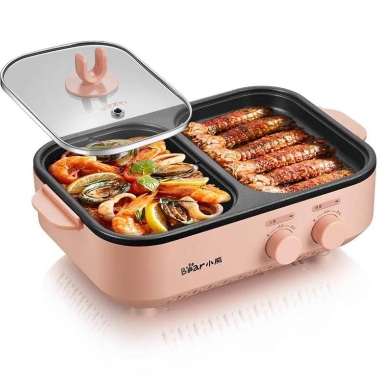 ☘️☘️ Chảo điện nướng và lẩu mini đa năng Bear DKL-C12D1