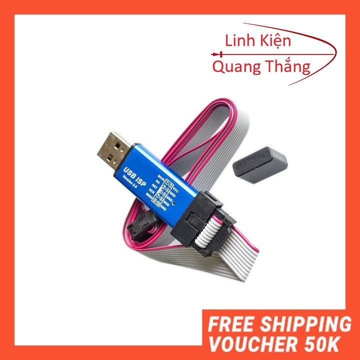 Usb Isp - Mạch Nạp Code cho 8051, AVR,có vỏ