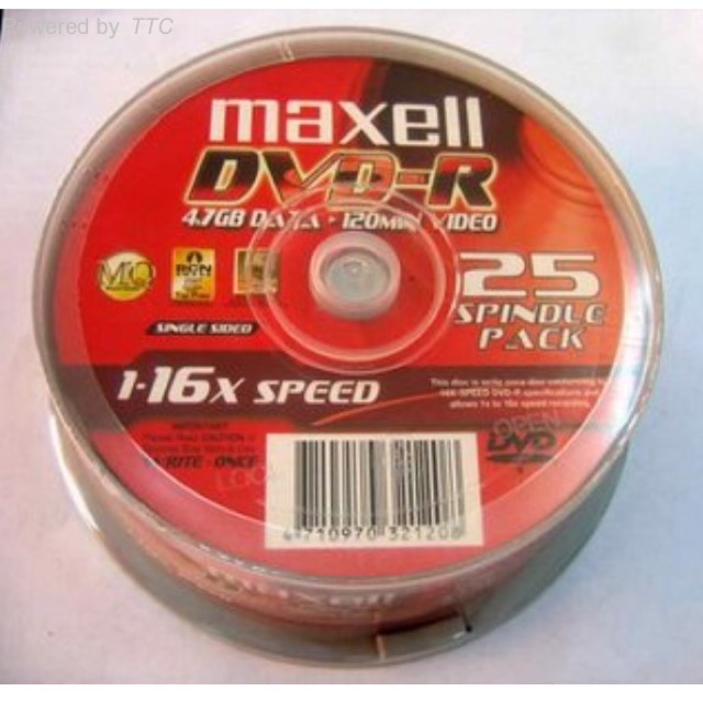 cọc 50 đĩa DVD maxcel trắng