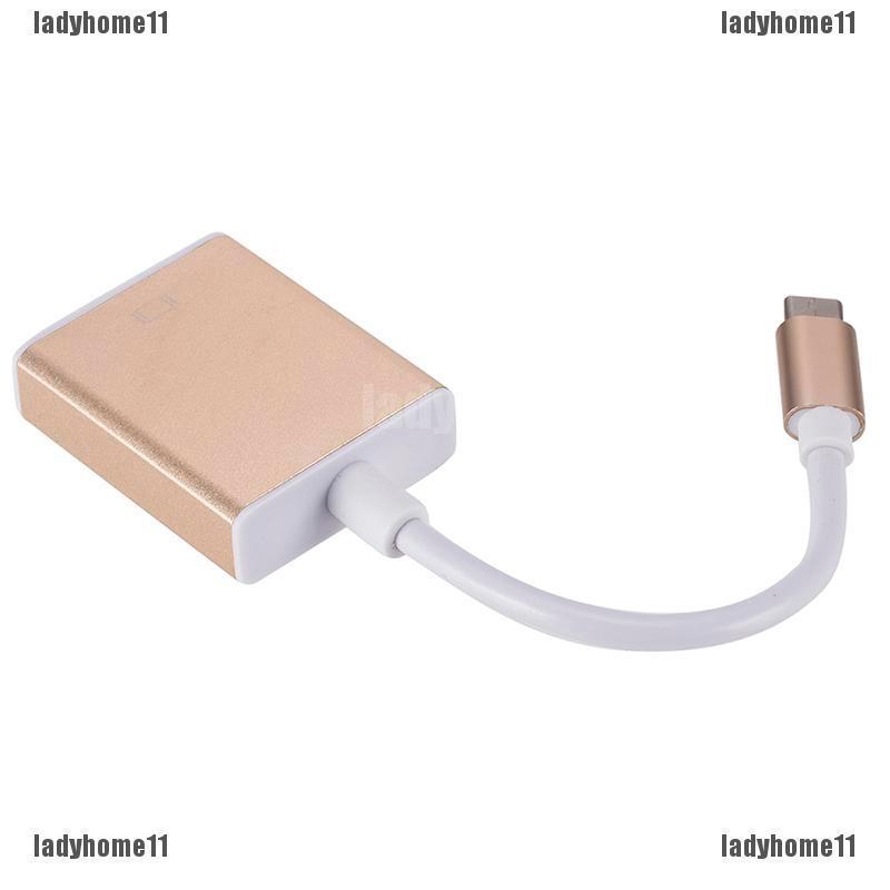 LHE USB 3.1 Type C To VGA Adapter Cable USB-C Male To VGA 1080p Female Converter