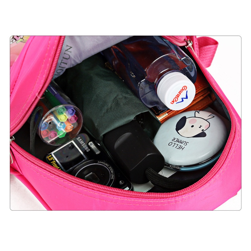 Cặp balo học sinh đi học mầm non mẫu giáo bề mặt in hình 3D công chúa chất liệu vải dù chống thấm nước cao cấp BL027