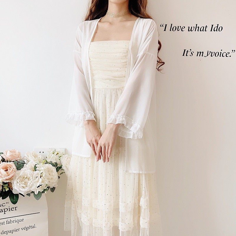 Áo Cardigan chống nắng nữ tính đi biển, dạo phố.