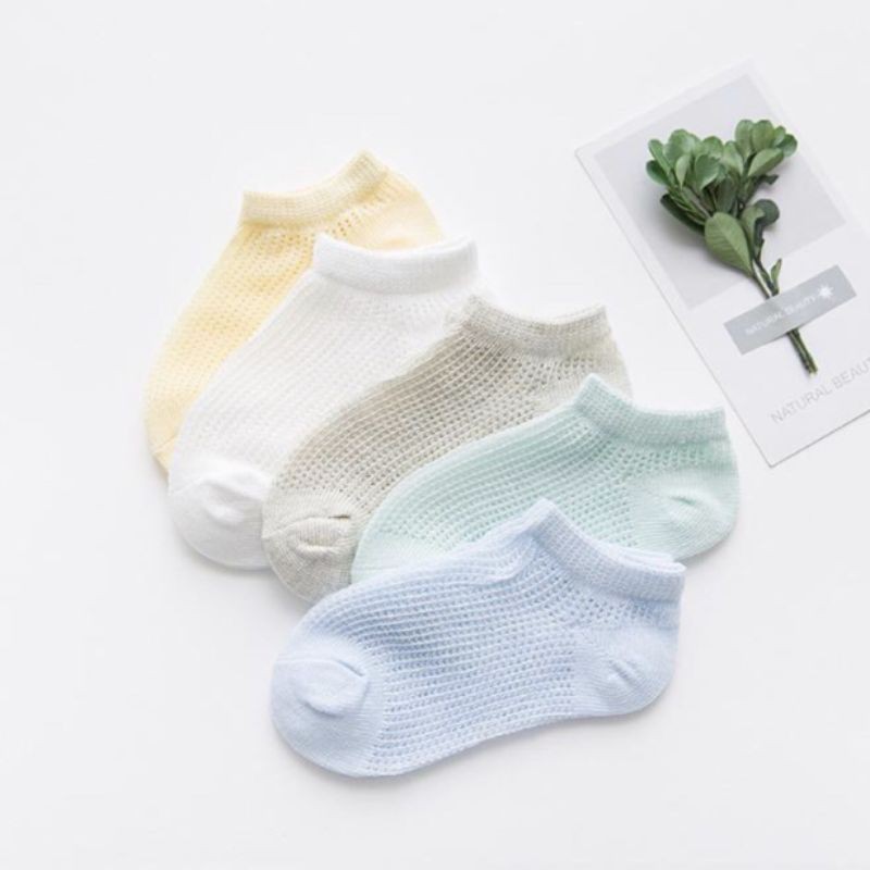 5 Đôi Tất Lưới Mùa Hè Cho Bé Trai Bé Gái 0-24 Tháng