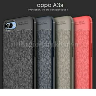 Ốp lưng dẻo vân da Auto Focus cho oppo A3s