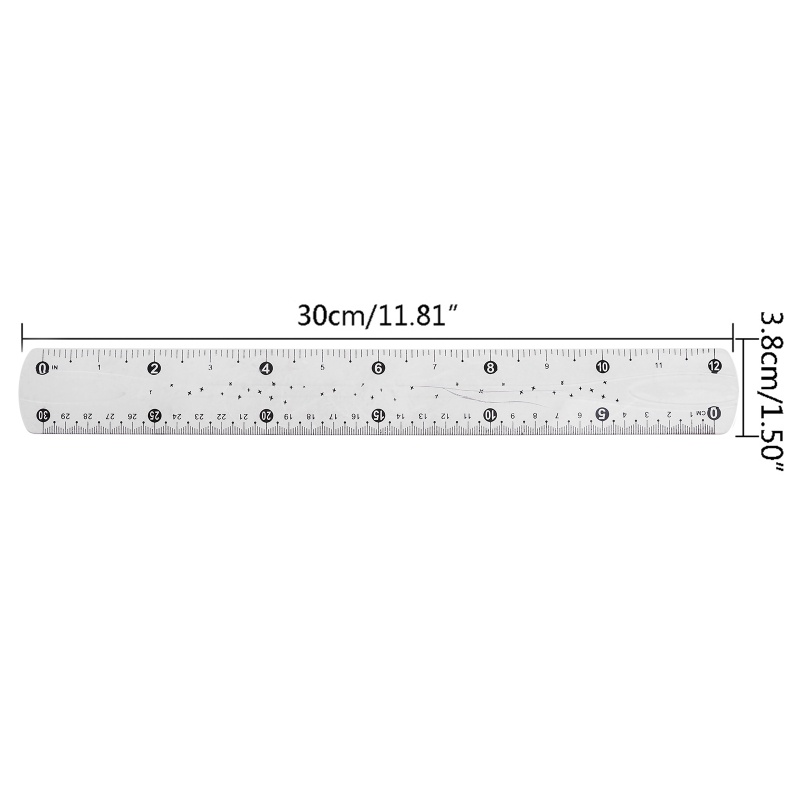 Thước Đo Lường Trong Suốt Hai Lớp Chuyên Dụng Dài 30cm