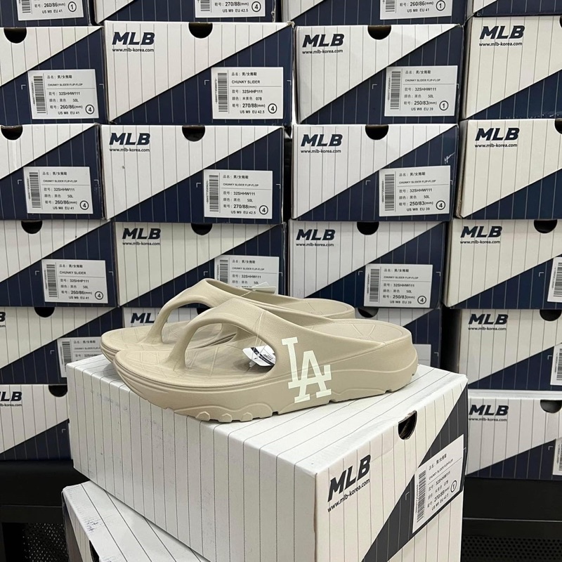 DÉP MLB CHUNKY SLIDER FLIP-FLOP NEW YORK YANKEES Có Sẵn *REAL-AUTHENTIC*