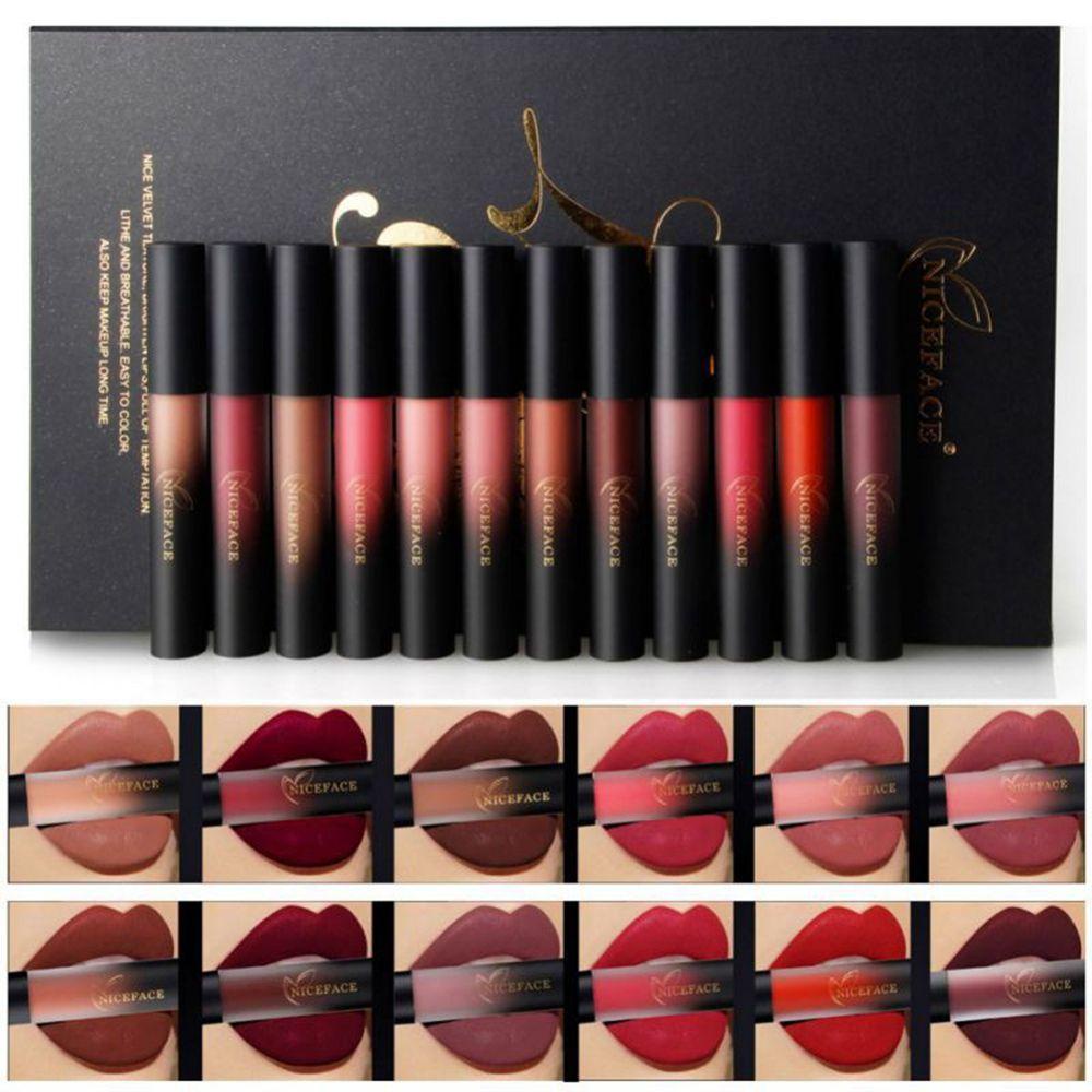 Set 12 Son Môi Trang Điểm Giáng Sinh Màu Lì ESPO