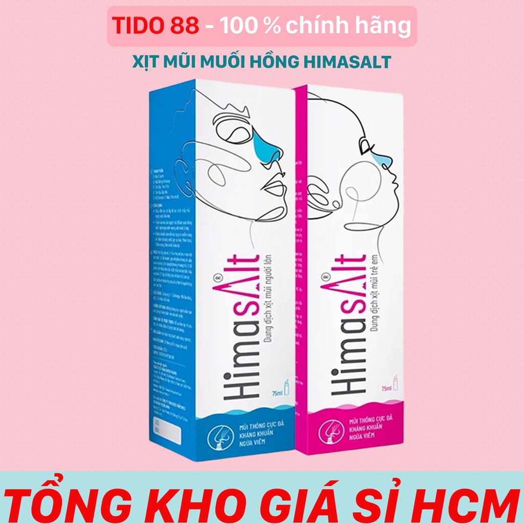 Dung dịch xịt mũi Himasalt KENTEK PHARMA cho trẻ em và người lớn 75ml NPP Tido88