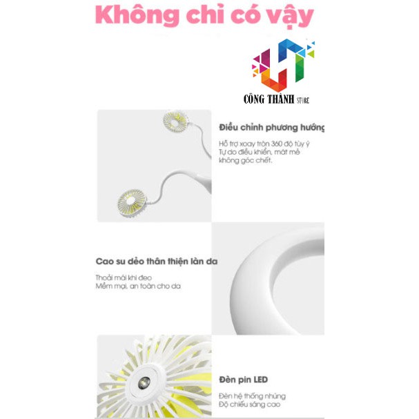 [Hàng Chính Hãng] Quạt mini đeo cổ Jisulife tích hợp đèn chiếu sáng FA11 | BigBuy360 - bigbuy360.vn