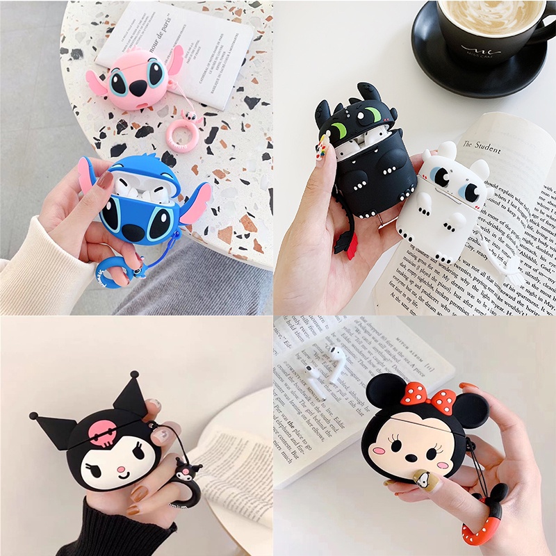 Vỏ Bảo Vệ Hộp Sạc Tai Nghe Bluetooth Không Dây Android Xiaomi Họa Tiết Hoạt Hình Dễ Thương