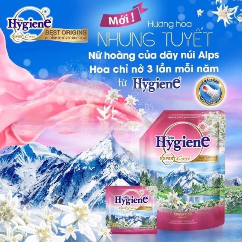 Nước xả Hygiene Thái Lan đậm đặc lưu hương lâu hơn túi 1300ml