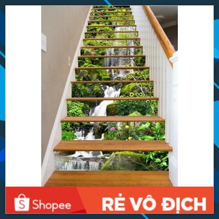 [HOT] Bộ Tranh lụa 3D 10 bậc trang trí cầu thang (Có kèm keo dán)