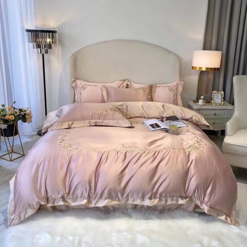 bộ lụa 4 món thêu hoàng giá siêu mềm mịn