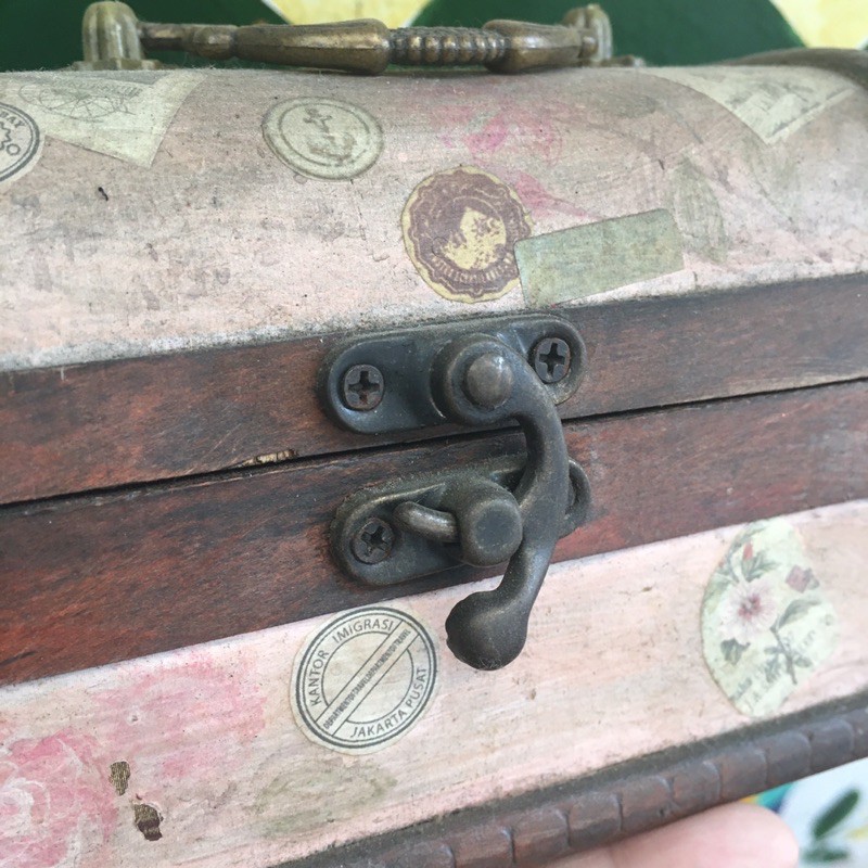 Khóa Cài - Bản Lề Nhỏ 2.4cm giả cổ vintage cho vali hộp gỗ