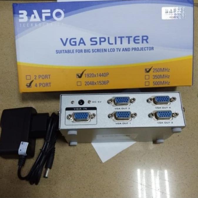 Bộ Chia Cổng Vga Bafo 1-4 250 Mhz | BigBuy360 - bigbuy360.vn