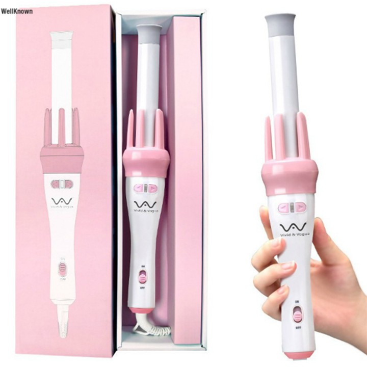 Máy làm xoăn trục xoay tự động VIVID VOGUE 360° tặng kèm lược và 2 kẹp giữ nếp tóc