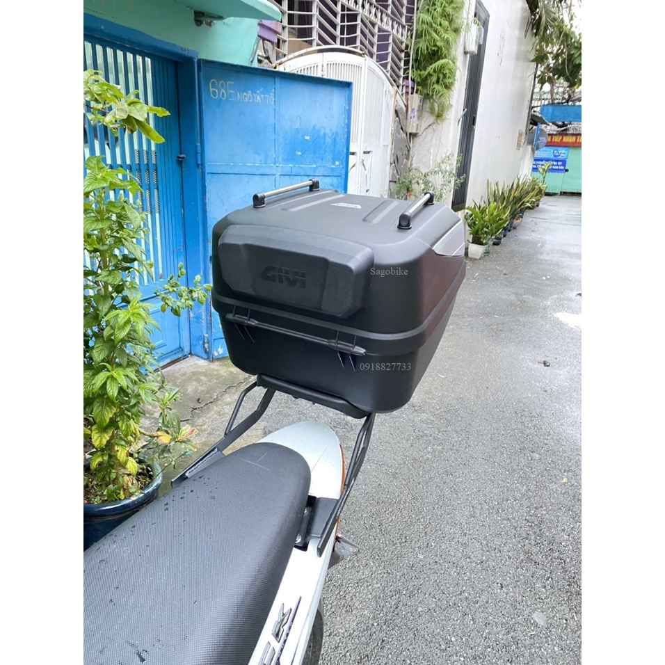 Thùng xe Click 110, thùng Givi B32N_ADV và baga givi lắp cho Click V1, hàng Givi chính hãng, bảo hành 2 năm