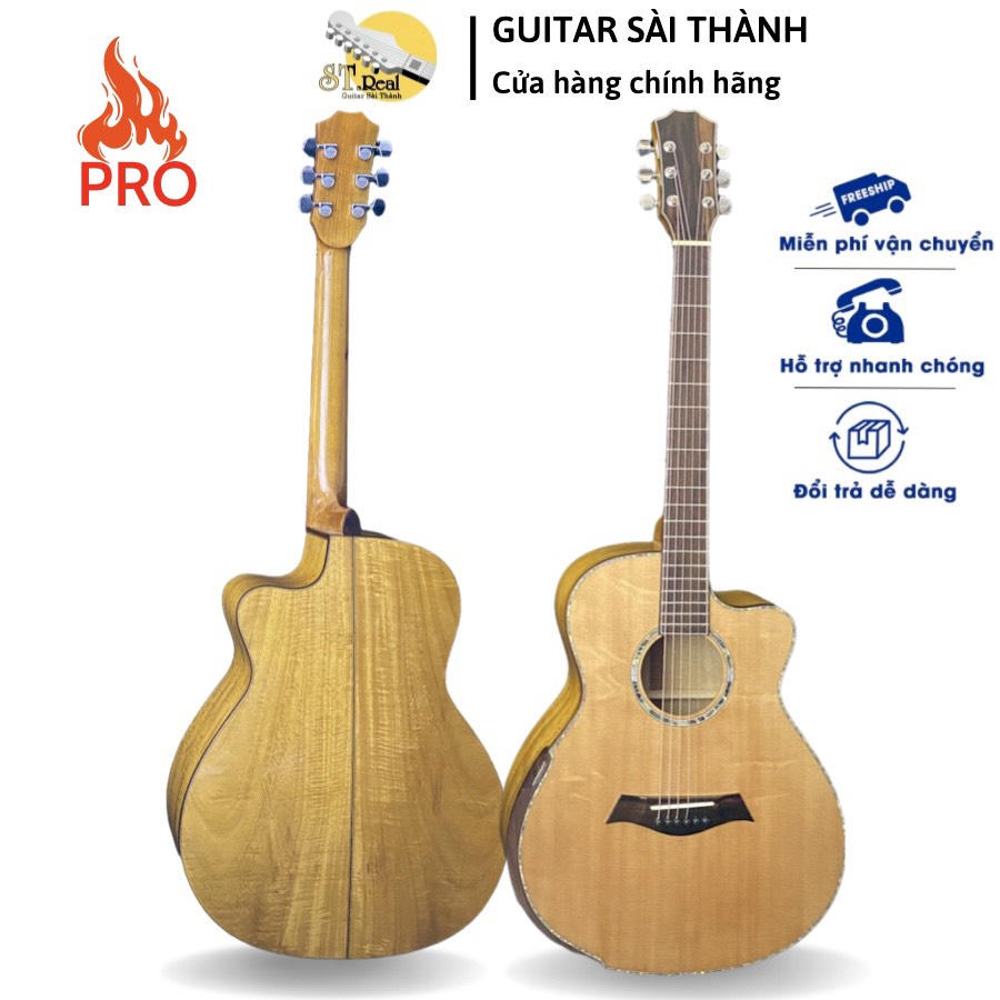 Đàn Guitar Custom Pro Mã ST-HM2 PigSkin Solid Chính Hãng ST.Real Guitar Sài Thành