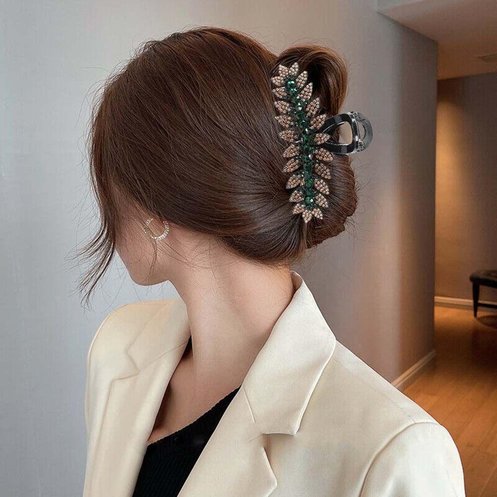 ROSE Kẹp Tóc Mỏ Vịt Đính Kim Cương Giả