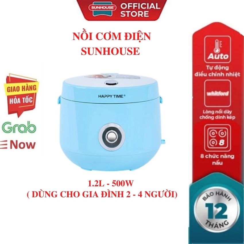 Nồi cơm điện SUNHOUSE HTD8522G-2022 dung tích 1.8L lòng nồi 7 lớp chống dính siêu bền giữ nhiệt tốt nấu cơm nhanh