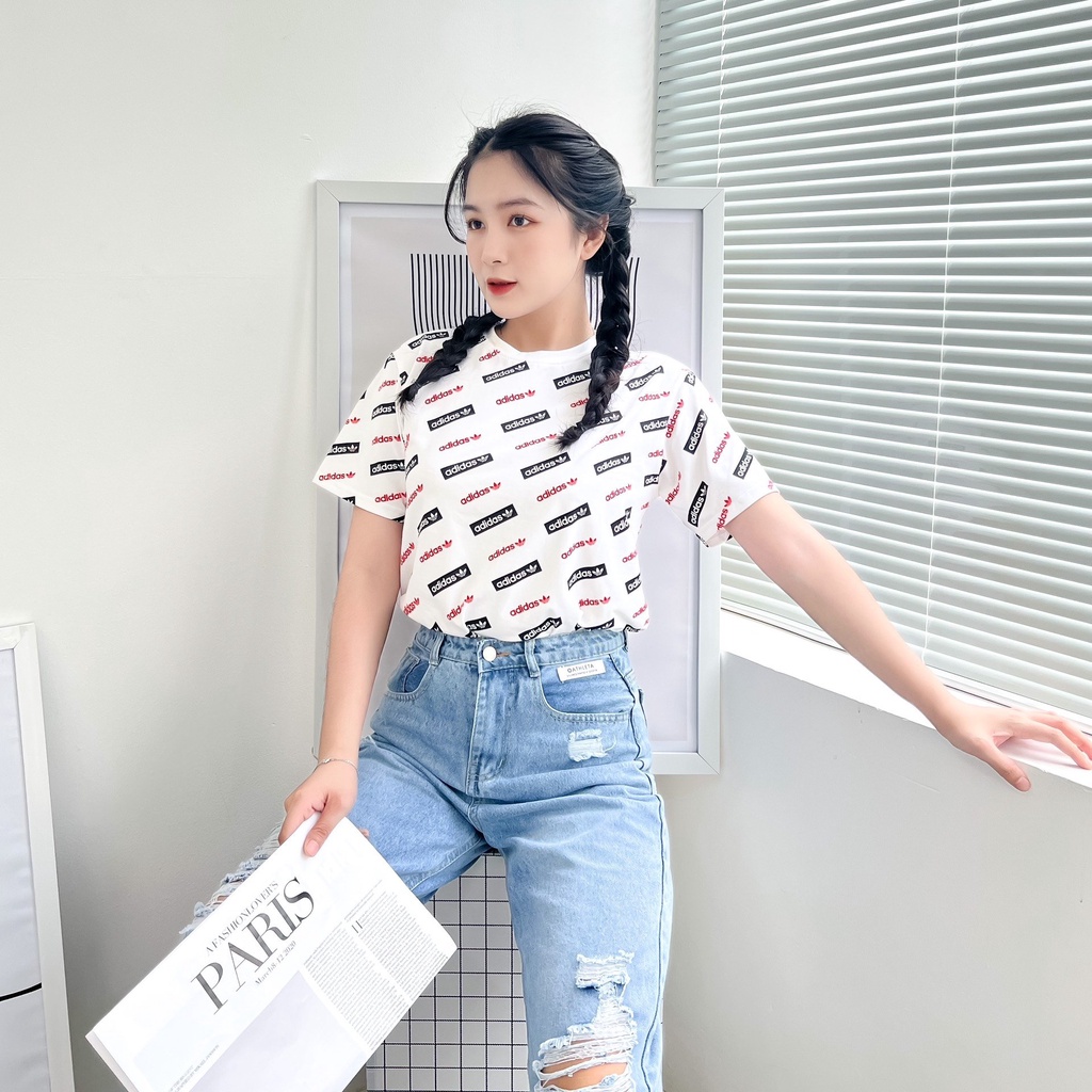 Áo Thun Form Rộng A.di.das Chất Thun Cotton Mềm Mịn.