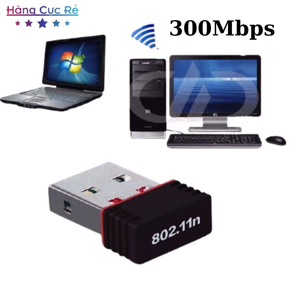 Usb thu wifi mini 300mbps 802.11n Không anten – Shop Hàng Cực Rẻ