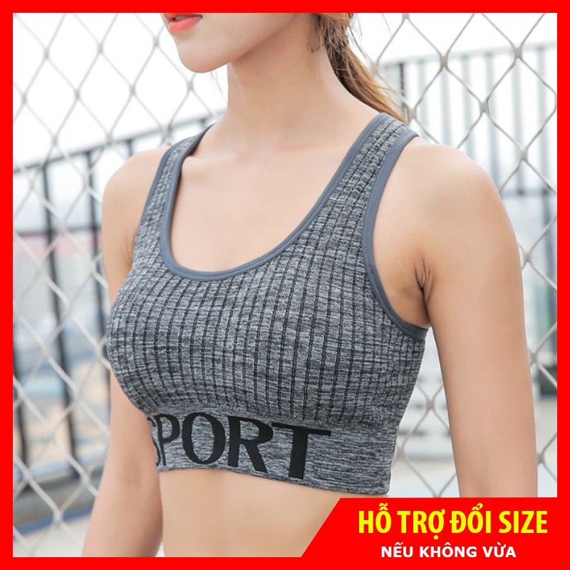 Áo Bra Tập GYM YOGA Nữ SPORT, Áo Tập GYM Nữ Kiểu Dáng Croptop Thun Lạnh