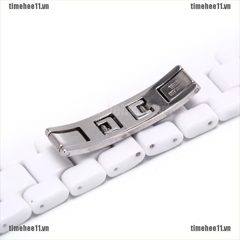 1 Dây Đeo Đồng Hồ Bằng Sứ Màu Trắng 14mm 16mm