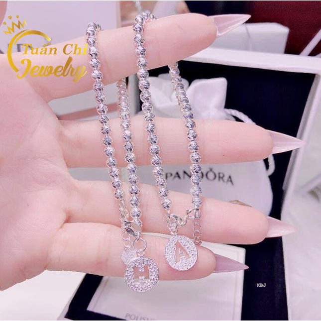 Lắc Tay Nữ- Vòng Tay Bi Bạc Dành Cho Nữ, Kèm Phụ Kiện Theo Tên Đẹp- Độc- Lạ